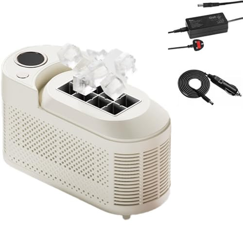 Ice Maker Countertop, Self-Cleaning Ice Cube Makers with Basket and Tweezer, 8 Cubes in 10-15 Mins, for Home, Kitchen, Camping, RV (white)