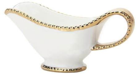 LLXTJJY Salsiera in porcellana bianca in ceramica bianca con manico, contenitore decorativo per salse, adatto al microonde e alla lavastoviglie