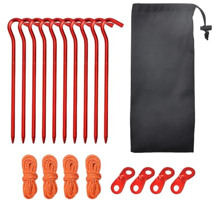 19 lotti, picchetti per tenda da spiaggia, picchetti per tende da spiaggia, paletti a spirale, in alluminio, accessori per esterni, durata