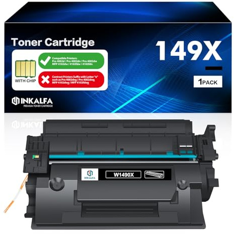 1er-Pack 149X 149A Toner (Mit Chip) Kompatibel für HP 149X W1490X 149A W1490A für LaserJet Pro 4002dn 4002dw 4002d LaserJet MFP 4102fdw 4102dw 4102fdn - Schwarz