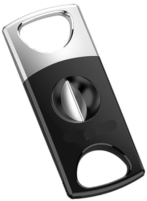 VYSLZ Coupe-cigare 3 en 1 en acier inoxydable, outil multifonction avec fonctions V-Cut et trancheuse, outil d'amélioration de tirage intégré, appareil métallique portable (B)