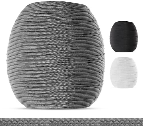 EFIXS Jalousien Schnur 1.4 mm - Grau - 10-25 Meter - Hier: 25 Meter - Premium Jalousie Zugschnur - Ersatzschnur für Aluminiumjalousien & Raffrollos - Hochwertige Jalousie Kordel