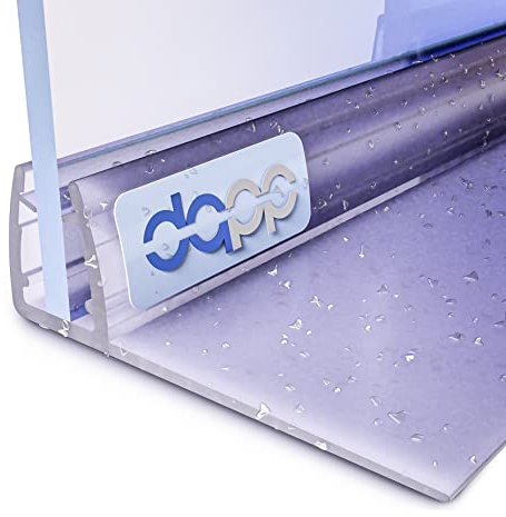 Duschdichtung 170cm – Dichtung für 3,5mm – 5mm Glastür Stärke – UK01 – Wasserablaufprofil Wasserabweisprofil – Duschabdichtung Duschwand – Ersatzteile für Duschkabine – Transparent