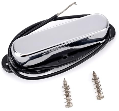 Pxyelec Guitar Neck Pickup Single Coil Neck Pickup for Telecaster Electric Guitar, Chrome