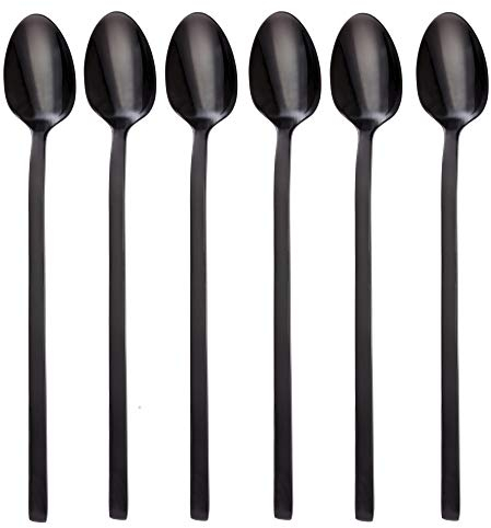 Gräwe® LISSABON - Set di 6 cucchiai da Long Drink in Acciaio Inox e Titanio