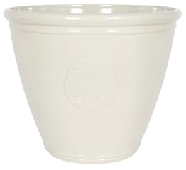 Plant Avenue Plastic Plant Pot, White, 40cm