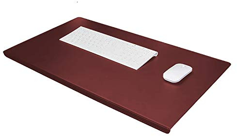 Kunstleder Schreibtischunterlage,Schreibtischauflage mit Kantenschutz,Rutschfest& Ellbogen schützen,Tischunterlage Wasserdicht,Mauspad Groß für Büro Hause Laptop PC