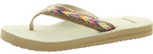 Sanuk Damen Hempfraidy Hempcáñamo Fraidy Flipflop, Regenbogen, 39 EU