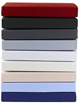 Gerald Wittmann Premium Spannbettlaken 60x120-70x140 cm, 100% Baumwolle Jersey, Bordeaux Rot