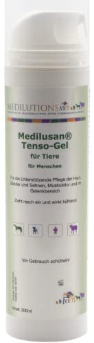 Medilusan Tenso-Gel forte, Kühlgel für Mensch und Tier, Pferde-Salbe, schmerzlindernd und durchblutungsfördernd, 200ml