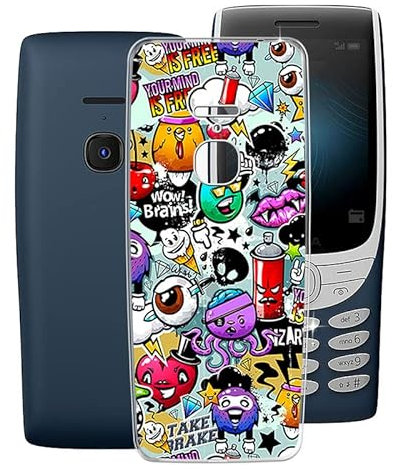 WXPPJ Case for Nokia 8210 4G (2.8 inches), Transparent Anti-Yellowing Silicone Mobile Phone Case - Ultra Thin Shockproof Scratch-Resistant Protective Cover Soft TPU Bumper Case for Nokia 8210 4G -