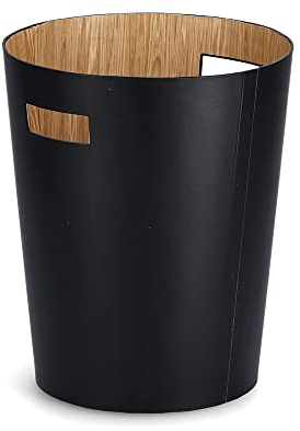 Zeller 17779 Papierkorb, Pappe, schwarz, ca. Ø 25 x 30 cm