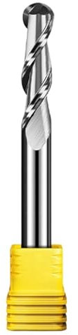 1PC fraise à bout sphérique 3.175mm 4mm 6mm 8mm diamètre de tige 2 cannelures carbure de tungstène fraise CNC outil CNC for bois MDF (Size : 1pcs, Color : 6x42x70)