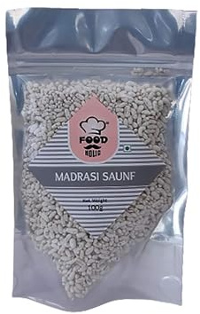 FOODHOLIC Peppermint Mouth Freshener White Sweet Fennel Seeds Mukhwas (Madrasi Saunf) (200 GM)_Packing May Vary
