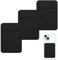3Pcs Card Holder for Phone Black Sticky Card Holder Phone Elastic Self Adhesive Card Holder with Cover Header ID Credit Card Phone Case Card Holder iPhone Android Phone Wallet Stick On Wallet
