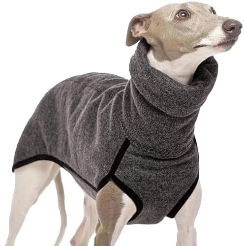 Grey Hound - Ropa para perros grandes, cuello alto, camisa de forro polar para perro, chaleco de forro polar para mascotas, sudadera para perros pequeños, medianos y grandes, fiestas, uso diario