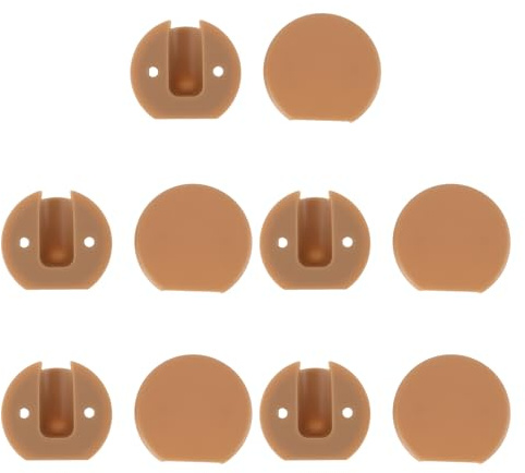 Briny River Lot de 5 fixations encastrées avec capuchon marron pour meubles de caravane et camping-car - Convient aux trous de 26 mm - Montage encastré