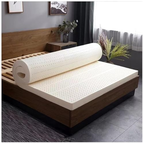 Materasso in lattice naturale, 80 x 200 cm, spessore 2,5 cm, traspirante, confortevole, resistente, in schiuma di gomma, ecologico, per alleviare la pressione