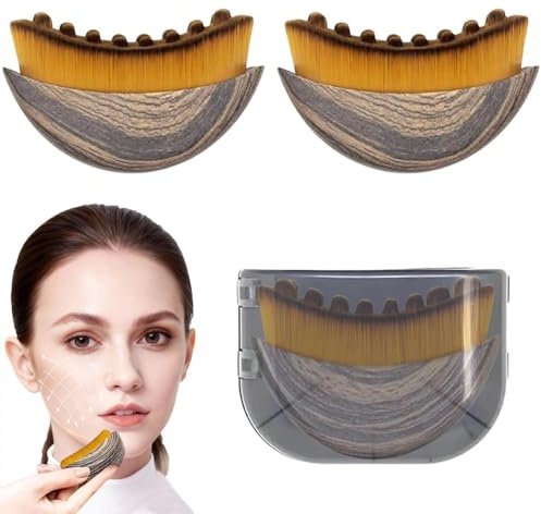 2 Pcs Cepillo Facial de Contorno Linfático, Masaje Facial,cepillos faciales de drenaje linfático,cuidado de la piel,diseñado ergonómicamente para adaptarse a la piel con precisión,