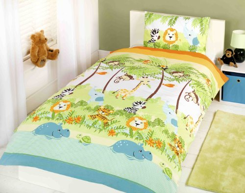 Dschungel Boogie Kinder Bettbezug Set - Einzelbett