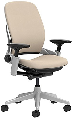 Steelcase Leap Chair with Platinum Base & Hard Floor Caster, Sable