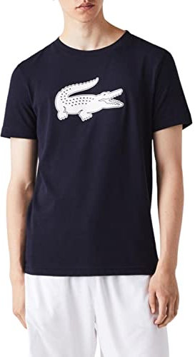 Lacoste Sport T- - Maglietta da Uomo, Navy/Bianco, M