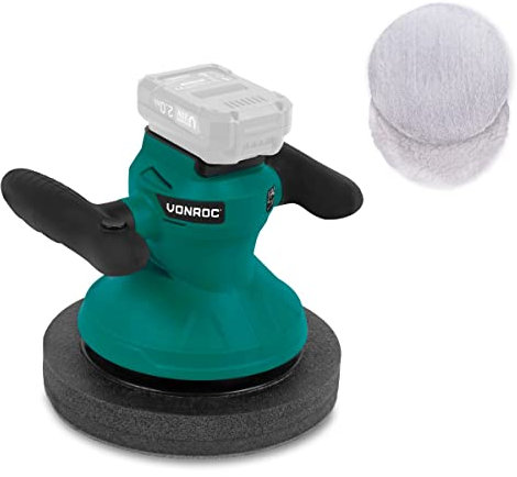 VONROC Lucidatrice Auto a Batteria 20V – Ø240mm – escl. batteria e Caricatore – Lucidatrice Eccentrica per Auto e Barca – Cera, Polish, Senza Fili – Piattaforma VPower