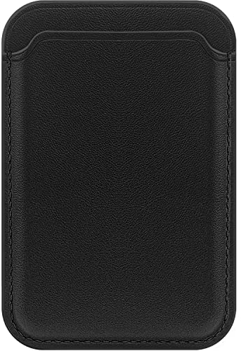 FIDWALL Magsafe Wallet for iPhone 16/15/14/13/12 Max/Pro/Plus/Mini,Leather RFID Card Holder with Magsafe Magnet (Black)