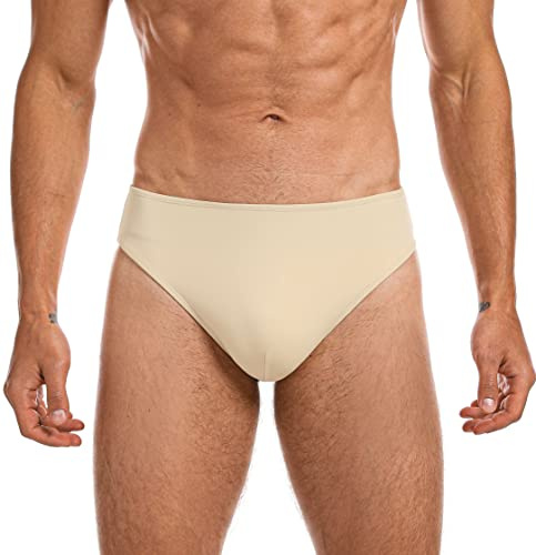 BAKPH Men's Full-seat Dance Brief,Support Dance Ballet Belt(W23401-18-M) Nude