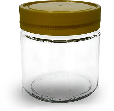 Apoidea – Honiggläser 250g mit Kunststoff-Deckel 60 Stück/Honiggläser 250g mit Deckel/Honigglas Neutralglas/Hochwertige Honig Gläser für Ihren eigenen Honig
