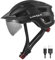 Lixada Bike Helmet with USB Rechargeable LED Light Magnetic Goggle Sun Visor for Men Women 54-62cm