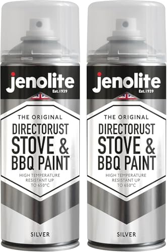 JENOLITE Directorust BBQ and Stove Spray Silver 2 x 400ml