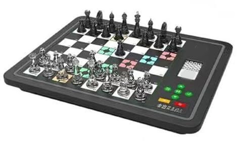 Elektronisches Schach, Computer-Schachbrett mit KI-Gegner, Elektronisches Schachspiel, 3 Spielmodi, Magnetisches Computer-Schachspiel, Computer-Schachspiel, Elektronisches (Black)