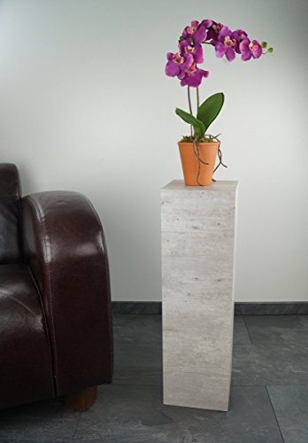 freeroom24, Blumensäule, Säule, Dekosäule, Podest, Ilja, Betonoptik, verschiedene Größen, (30x30x90cm)