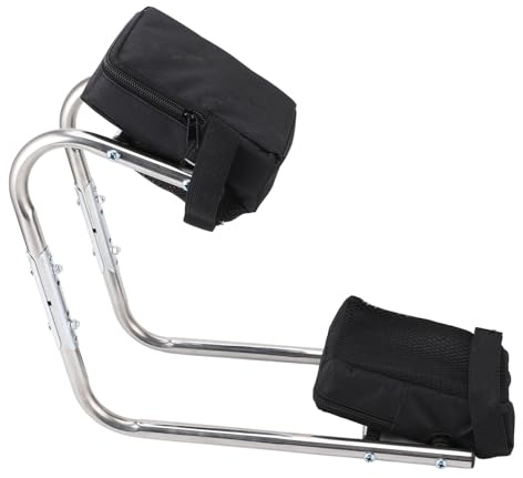 HELEVIA Acciaio Inossidabile, Sedile per Ginocchio per Giardinaggio, Panca in Ginocchio con Supporto per Caviglia, Design Ergonomico, Sedile per Ginocchio con Acciaio Inossidabile