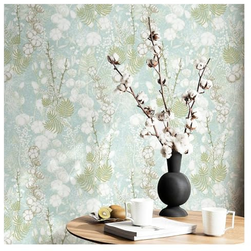 Trätapet grön självhäftande tapet med färska blad, väggdekoration för kök, elegant PVC-klistermärke för möbler och skåp