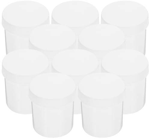 Artibetter Set da 10 Contenitori Porta Pillole 100 Ml Coperchio e Cuscinetto Ammortizzante, Bottiglie a Bocca Larga per Farmaci, Organizzatore da Viaggio per Piccoli Medicinali