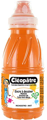 CLEOPATRE - Encre à Dessiner Orange au format de 250 ml