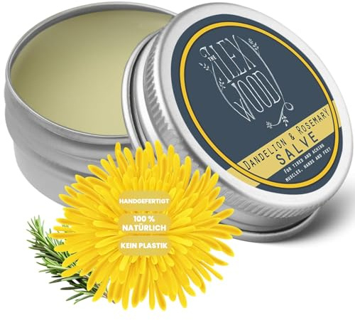 Maskros Och Rosmarin Salva - 100% Naturlig, Vegan, Massagebalsam, Ömma Muskler, Torr Hud - 100ml