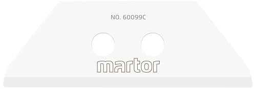 MARTOR 2 x hoja de cerámica, hojas de recambio Cúter, Cuchillo de seguridad, 19 mm, afilado, redondeada, utilizable en 2 veces, no. 60099C