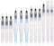 Opopark Watercolour Brush Pens Pack of 12 Refillable Water Brush Pens Aqua Paint Brushes Ink and Water Brush Pens Art Supplies for Water Color Painting Blending Lettering with Assorted Tips