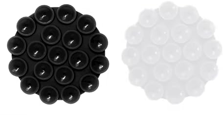 AMZFUK Ventosa Per Telefono Auto - 2 Pezzi Silicone Supporto Smartphone, Multiuso Ventosa Per Tutti I Modelli Di Telefono - Bianco/Nero