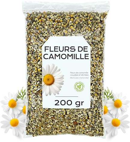 Manzanilla 200 gr - Flores de Manzanilla Naturales para Infusion o Te - A Granel - Digestiva y Relajante (200 gr)