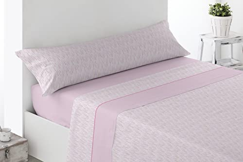 Miracle Home. Juego de Sábanas Térmicas de Pirineo Reyes (3 Piezas), Bajera Ajustable, encimera y Funda de Almohada. Máxima Calidez, suavidad Premium y Ajuste Rosa. 150 x 200. Cama 150