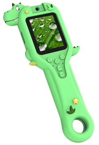 Microscopio De Mano - Microscopio Electrónico 500X Dinosaurio con Función de Foto y Video | Juguete Educativo Recargable para Exploración en Casa