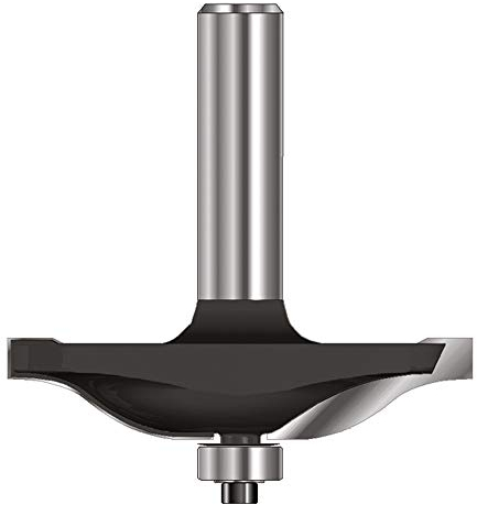 ENT 17212 Fresa para perfilado de moldura de engalletadora, en carburo, Vástago (S) 12 mm, Diámetro (D) 63,5 mm, NL 15,9 mm, R 15,9 mm, T 25,4 mm, SL 45 mm, con rodamiento de bolas