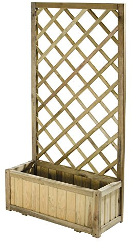 VERDELOOK Garden, Fioriera con griglia autoclavata 75x30x180 cm, per arredo Giardino