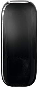 Leonardo Milano, Blumenvase aus grau gefärbtem Glas, handgefertigte Glasvase in modernem Design, Höhe: 21 cm, Breite 9 cm, 041652