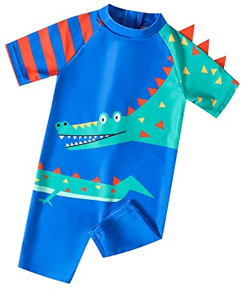 Ewbob Boy Swimsuit Sun Protection Short Sleeve Swimwear,C1-001,18-24M