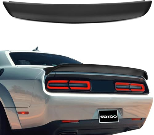 SCITOO Rear Spoiler Wing for Dodge Challenger 2008-2017 Rear Trunk Lip Spoiler Wing Matte Black